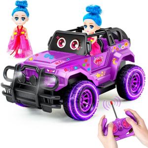 Remote Control Car RC Racing Cars, 1:20 Scale Remote Control Monster Truck, 2.4Ghz LED Light Off-Road Rc Cars,Toy Cars for Kids Boys Girls 6 7 8 9 10 Years Old (Purple)
