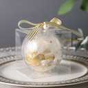 Lucky Monet Clear Gift Boxes 4" x 4" x 4" - 25 Pack, Clear PVC Plastic Boxes Transparent Packing Box Favor Square Boxes for Thanksgiving, Christmas, Wedding, Party, Birthday, Candy, Coffee & Tea,