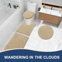 Arotive Luxury Bathroom Rugs 50x30, Extra Soft Thick Absorbent Shaggy Chenille Bath Rugs, Non-Slip Machine Wash Dry, Bath Mats for Bathroom Floor, Tub and Shower, Home Decor Accessories, Beige