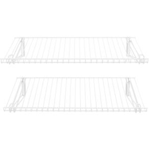 Rubbermaid Configurations 26" Shelving Kit, Set of 2 Shelves (Uprights not included), White, Expandable, Organization for Home/Laundry/Bathroom/Mudroom/Pantry/Linen Closet/Garage