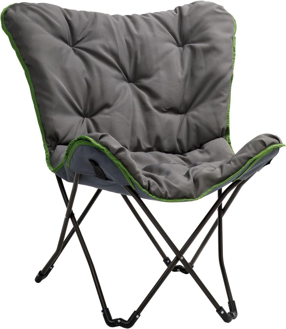 SunnyFeel Oversized XL Padded Camping Chair, Outdoor Butterfly Chair, Portable, Folding, Large Camp Lounge Chairs, Padded Living Room Indoor Chairs Lawn Chairs for Beach,Tailgating,Sport Events,Picnic