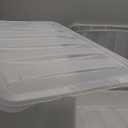 IRIS USA 72 QT Plastic Storage Box with Lid and Latches - 4 Pack - BPA-Free, See-Through Organizing Solution, Durable Nestable Stackable Containers, Secure Pull Handle - Clear