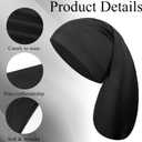 4pcs Black Dreadlock Cap Unisex Large Satin-Like Bonnet for Long Dreads Head Wrap Locs Caps Dreadlocks Hair Sleeve Sleep Cap for Long Curly Hair Accessories Men Women