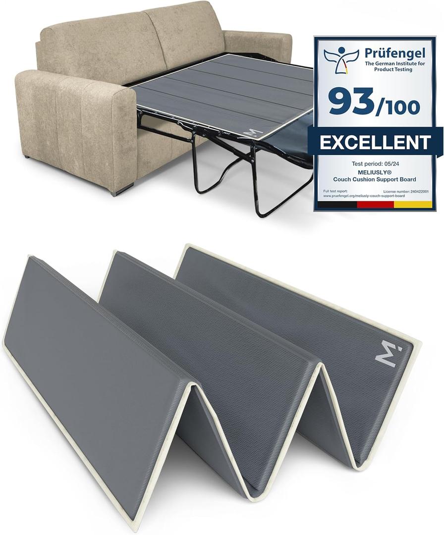 Meliusly Flex Sleeper Sofa Support Board (48x60 - Queen Size) Extra Comfort Sofa Bed Support, Pull Out Couch Mattress Board, Sleeper Bar Shield, SleeperSaver (Queen (48x60''))
