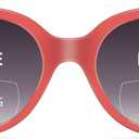 JM Classic Bifocal Reading Glasses Square Stylish Gradient Sunglasses Readers for Women +2.5 Red