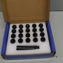 20pcs 1/2"-20 Spline Lug Nuts - Compatible with 1987-2018 Wrangler, 2002-2012 Liberty, 1993-2010 Grand Cherokee, 1984-2001 Cherokee, One-Piece Design Wheel Lug Nut Set with Socket Key (Black)