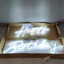 37x8 inch Happy Birthday Neon Sign Art Wall Lights for Beer Bar Club Bedroom Hotel Pub Cafe Wedding Birthday Party Gifts_White