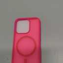 SUPFINE Magnetic for iPhone 15 Pro Case (Compatible with MagSafe) (Military Grade Drop Protection) Slim Translucent Matte Shockproof Phone Cover,Hot Pink