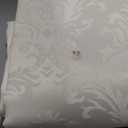 SASTYBALE Rectangle Tablecloth - 60 x 102 Inch Beige Cream Damask Table Cloth Jacquard Design Spill Proof Wrinkle Resistant Waterproof Soft Polyester Oblong Table Cover for Kitchen Parties(Ivory)