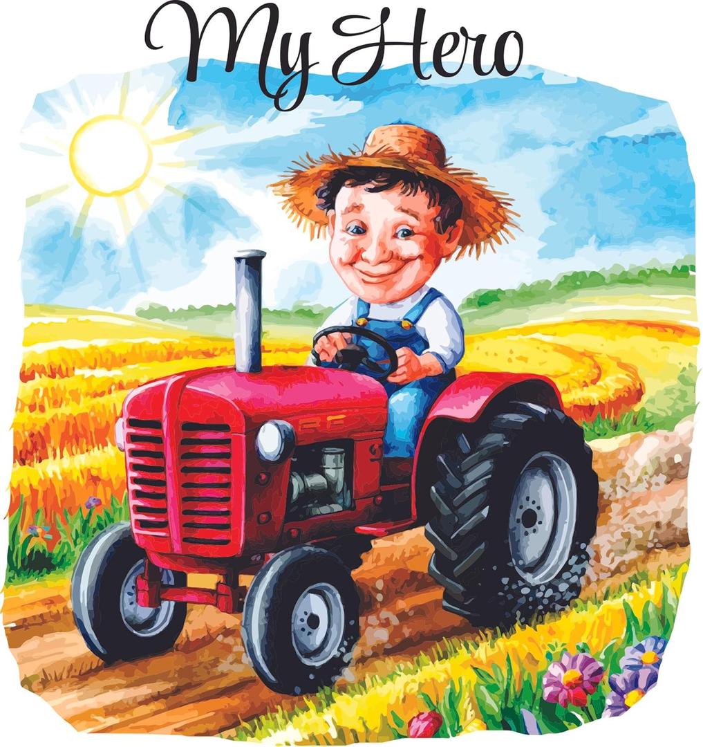 My Hero Quote Happy Farmer Smiling Farm Adventure Wall Decal Wall Dcor Vinyl Sticker Size: 20 x 20
