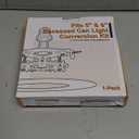 Recessed Can Light Conversion Kit for 5" and 6" Ceiling Fixtures - Pendant/Hanging Light Upgrade, Compatible with Ceiling Fans, Includes 7" Flat Steel Medallion, White Finish
