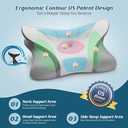 Cervical Neck Pillow for Pain Relief, Bed Pillows for Head Neck Shoulder Support, Ergonomic Cooling Pillow, Orthopedic Contour Pillow for Side Back Stomach Sleepers,Neck Support Memory Foam Pillows