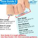 Chiroplax Toe Caps Sleeves Cushions Protectors Tubes Fabric & Gel Lining Finger Toe Separator for Bunion, Hammer Toe, Callus, Corn, Blister (X-Large, 5 Pack)