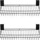 30-Inch Slatwall Shoe Shelves, Slatwall Accessorries, Heavy Duty Slat Wall Shelf for Retail, Garage, Shoes Display, Black
