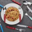 ANNOVA Silverware Set Stainless Steel Cutlery Color Handle With Rivet/Retro Flatware (Sapphire Blue, 20 Pieces)