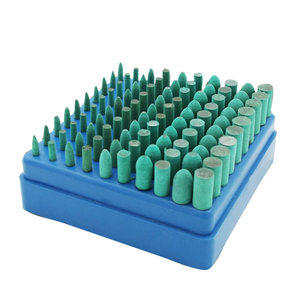 100pcs Shank Rubber Head Abrasive Grinding Mounted Point Polishing Rotary Tools