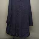 Amoretu Womens Shirt Dresses Long Sleeve Button up Work Dress with Pockets (Medium, Navy Blue)