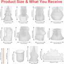 Vesici Christmas Resin Mold Kit Include 10 Pcs Silicone Molds Tools Set with Glitter Powder Cups Sticks Droppers Holiday Epoxy Casting Molds for DIY Xmas Crafts Ornaments Decorations