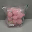 Sea Team 32-Pack Flocked Velvet Christmas Tree Ball Ornaments Set, Decorative Hanging Baubles, Shatterproof Plastic Decorations for Xmas Tree, Wreath, Garland, Multi-Sized, Pink