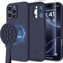 for iPhone 16 Pro Max Silicone Case Soft Protective Shockproof Magnetic Case Compatible MagSafe iPhone 16 Pro Max 6.9" Silicones Phone Case (Midnight Blue)