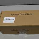 Cisily Sink Caddy Sponge Holder for Kitchen, 304 Stainless Steel Rustproof, Kitchen Sink Caddy with High Brush Holder, Dish Sponge Organizer with Divider(Silver) (9.25)