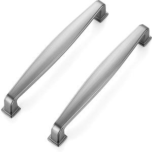 Ravinte 30 Pack Solid 5 Inch Cabinet Handles - Brushed Nickel & Satin Nickel Drawer Pulls - Kitchen Cabinet Hardware