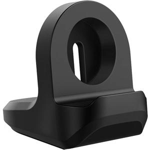 MoKo Charger Stand Compatible with Samsung Galaxy Watch 4, 4 Classic/3 41mm,45mm/Active,Active 2 40mm 44mm, Silicone Charging Stand Non-Slip Base Charger Dock Station Holder Bracket - Black