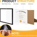 YixangDD 8 Pack Certificate Frames 8.5 x 11, College Diploma Frame with Clear Plexiglass, Black Degree Document Frame for Wall and Tabletop Display