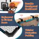 Indoor Mini Basketball Hoop for Boys Kids Aged 5 6 7 8 9 10 11 12+, Over The Door Basketball Hoops with LED Lighting, Electronic Scoreboard, and 4 Balls, Sport Toys Birthday Gift