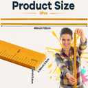 3Pcs 48 inch Yard Stick Wooden Ruler Yard Sticks Yellow Metric Ruler Straight Edge with Smooth Edges Rulers Bulk Double Sided Meter Sticks for Classroom Sewing Home Office Tailor Craft
