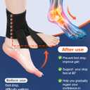 Foot Drop Brace Adjustable Foot Brace for Walking, Ankle Foot Orthosis Provide Foot Drop and Ankle Support, for Walking with Shoes, Socks, or Barefoot, for MS, TBI, Stroke, Use Day & Night, Includes a Massage Ball