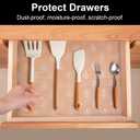 2 x Cooyes Shelf Liner Drawer Liners, Shelf Liners for Kitchen Cabinets, Non-Adhesive Cabinet Liner, EVA Waterproof Non-Slip Refrigerator Liners for Kitchen Drawers