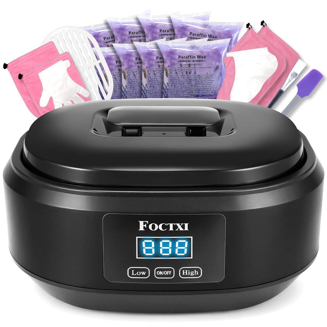 Paraffin Wax Machine for Hand and Feet - 3500ml Paraffin Wax Warmer Moisturizing Kit Auto-time and Keep Warm Paraffin Hand Wax Machine with 5Pack Refills, Ideal for Home Paraffin Baths