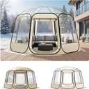VEVOR Pop up Sports Tent, Clear Bubble Tent for 1-6 Person, Waterproof Outdoor Pod with Floor Mat & Top Cover, Garden Igloo Dome Tents Camping Shelter for Sports Watching | 12'L x 11.1'W x 7.2'H