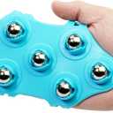 Massage Ball Roller and Therapy Ball - Hand Held Back and Foot Massager - Trigger Point Massage Tool - Blue