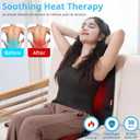 CARSHION 10 Vibration Motors, Massage Seat Cushion with Heat,Back Massager for Chair Back Massager Heated Seat Cover Massage Chair Pad for Pain Relief Home Office Use