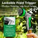 RESTMO Garden Hose Nozzle, Heavy Duty Metal Water Hose Nozzle with 7 Adjustable Spray Patterns, High Pressure Hand Sprayer with Flow Control for Watering Plants & Lawns, Washing Cars & Pets