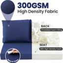 Outdoor Loveseat Cushion Set, 46" x 26" Loveseat Cushions for Outdoor Furniture, Waterproof & Fade-Resistant Patio Furniture Cushions, Deep Seat Cushion for Bench, Swing and Couch, Navy Blue
