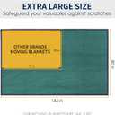 4 Moving Blankets, Double Extra Large Moving Blankets for Furniture, Professional Quilted Furniture Shipping and Storage Pads, 144" x 80", Green and Gray(4 Packs)