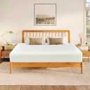 Biscaynebay Decorative Box Spring Covers King & Cal King Size, Ivory Luxurious Jersey Knitting Stretchy Wrap Around 4 Sides Bed Skirts for Home/Hotels, Easy Fit Wrinkle Free Machine Washable