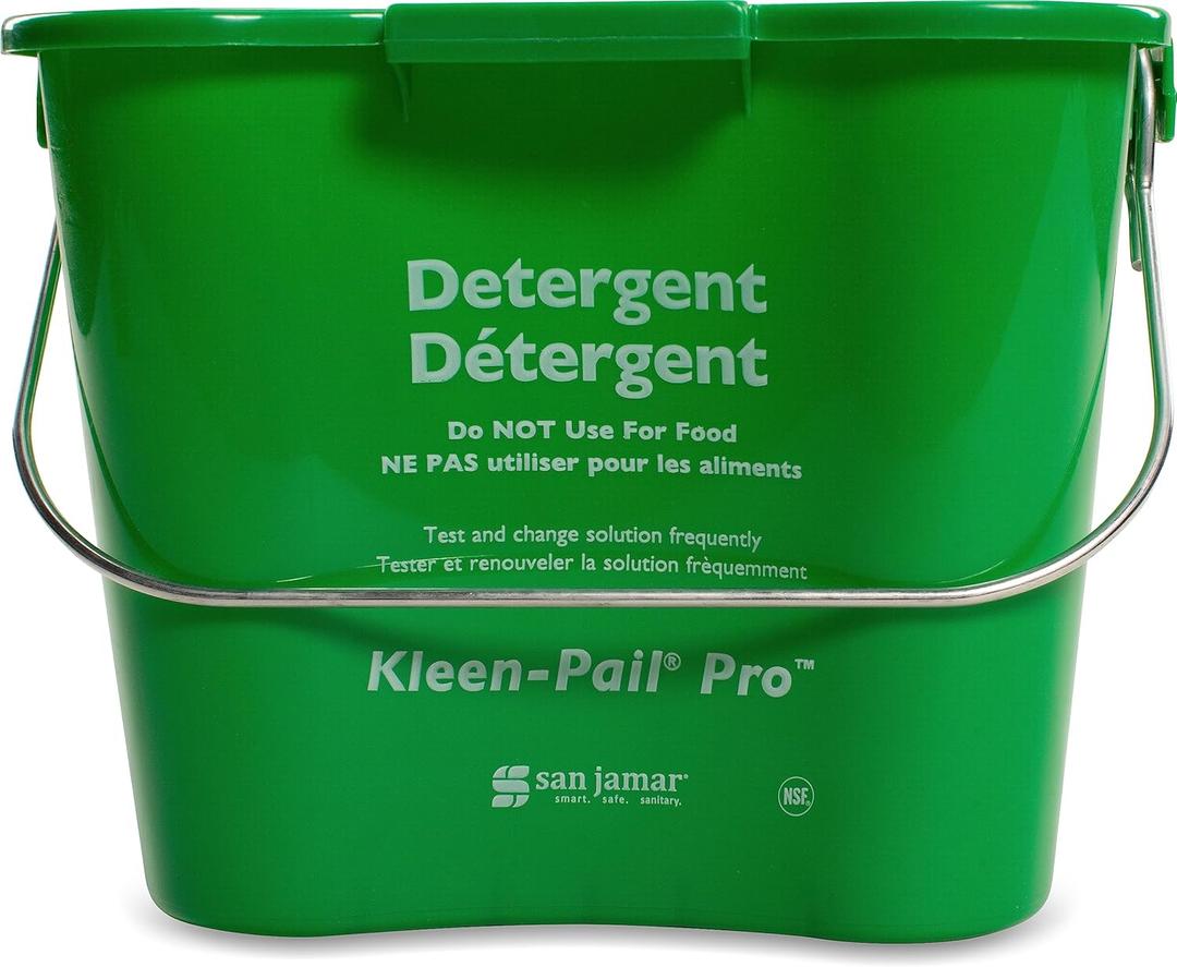 San Jamar Kleen-Pail Pro, Bucket with Handle for Cleaning Products in Commercial and Home Setting, 3 Qts, 1 Count, Green