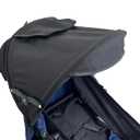 Universal Stroller Canopy Stroller Replacement Parts Shade Umbrella Stroller Canopy with Attachment Retractable Pram Sun Shade with Mesh Window Storage Pocket Adjustable (black basic version)