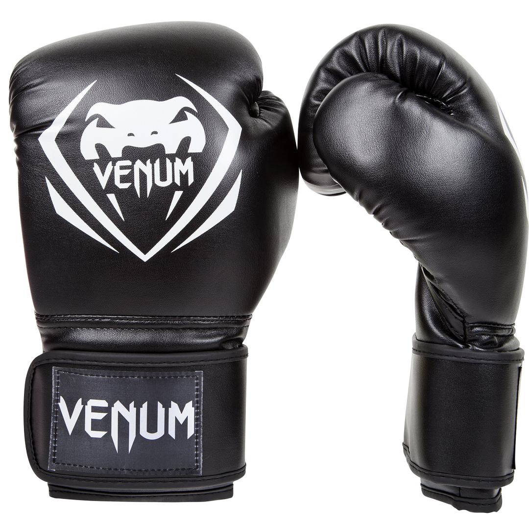 Venum Contender Boxing Gloves - Black, 14oz