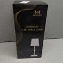 Cordless Rechargeable Table Lamp with Dimmer,Portables Battery Operated Table Lamp,Touch Dimmable Desk Lamp with USB Port,Bedside Night Lamp for Patio Camping Restaurant Home (Wood Grain)