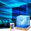 Northern Lights Projector Rechargeable, Aurora Light Projector Luminorthe Cube Lamp Mood Ambient Lighting with 16 Colors and Aurora Drift Effects for Room Decor Teen Girl Gifts Classroom - Cordless