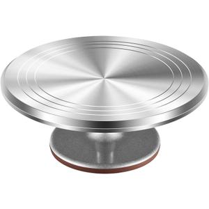 Kootek Aluminium Alloy Revolving Cake Stand 12 Inch Rotating Cake Turntable for Cake, Cupcake Decorating Supplies for Mother's Day