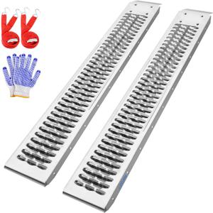 LIEKUMM 59.5" Steel Loading Ramps  Heavy-Duty Quad Ramps for Pickup Trucks, ATVs, Lawn Mowers, and Trailers, Portable 6FT Ramp Pair, 960 lbs Capacity (2-Pack)