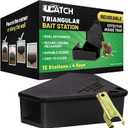 LockBait Pro Mouse Bait Stations | 12 Pack Mouse Bait Box for Outdoor Use | Mice Bait Stations with Keys for Indoor and Outdoor Use | UCatch
