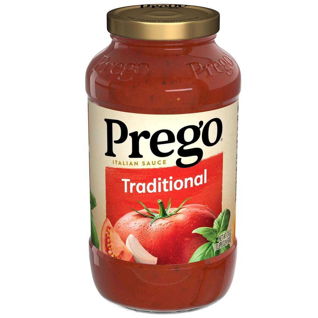 Prego Traditional Pasta Sauce, 24 Oz Jar (EXP 06/28/27)