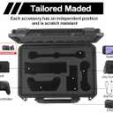 TIFFDADA Protective Hard Shell Carrying Case Compatible with Nintendo Switch 2 (2025), Waterproof Travel Bag Holds NS2 Console, Pro Controller, Dock, Joy-con Grip, Power Adapter and Other Accessories (Black)